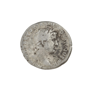 Denarius, Hadrian (76–138; Roman emperor 117–138). Obverse: head of Hadrian with laurel wreath