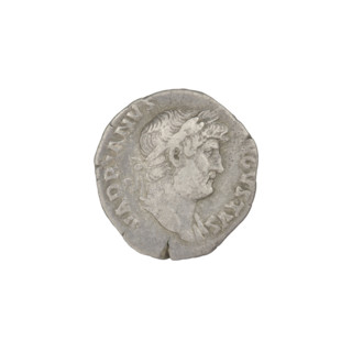 Denarius, Hadrian (76–138; Roman emperor 117–138); obverse: head of Hadrian in laurel wreath facing