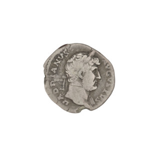 Denarius, Hadrian (76–138; Roman emperor 117–138). Obverse: head of Hadrian in laurel wreath facing