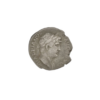 Denarius, Hadrian (76–138; Roman emperor 117–138). Obverse: head of Hadrian in laurel wreath facing