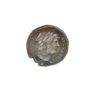 Denarius, Hadrian (76–138; Roman emperor 117–138). Obverse: head of Hadrian with laurel wreath
