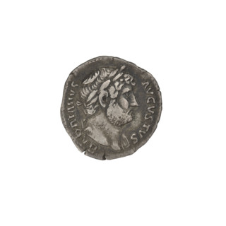 Denarius, Hadrian (76–138; Roman emperor 117–138). Obverse: head of Hadrian with laurel wreath