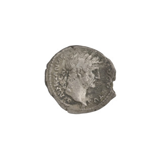 Denarius, Hadrian (76–138; Roman emperor 117–138). Obverse: head of Hadrian in laurel wreath facing