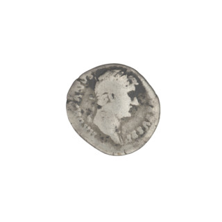 Denarius of Hadrian (76–138; Roman emperor 117–138). Obverse: head of Hadrian in laurel wreath