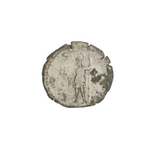 Denarius; Hadrian (76–138; Roman emperor 117–138). Obverse: head of Hadrian in laurel wreath facing