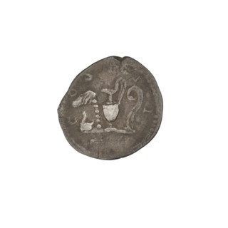 Denarius, Hadrian (76–138; Roman emperor 117–138). Obverse: head of Hadrian in laurel wreath facing