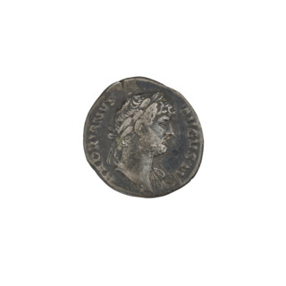 Denarius, Hadrian (76–138; Roman emperor 117–138). Obverse: head of Hadrian in laurel wreath facing