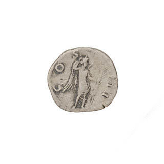 Denarius of Hadrian (76–138 CE; Roman emperor 117–138). Obverse: head of Hadrian in laurel wreath