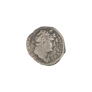 Denarius, Hadrian (76–138; Roman emperor 117–138). Obverse: head of Hadrian in laurel wreath facing