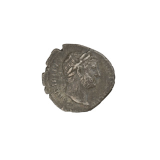 Denarius, Hadrian (76–138; Roman emperor 117–138). Obverse: head of Hadrian in laurel wreath facing