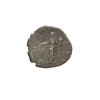 Denarius of Hadrian (76–138; Roman emperor 117–138). Obverse: head of Hadrian in laurel wreath