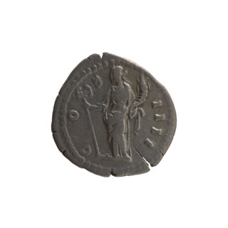 Denarius, Antoninus Pius (86–161; Roman emperor 138–161), c. 149–150. Obverse: Head of Antoninus