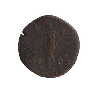 Dupondius, Antoninus Pius (86–161; Roman emperor 138–161), issuer Antoninus Pius — obverse: head of