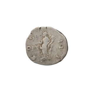 Denarius of Hadrian (76–138), Roman emperor 117–138. Obverse: head of Hadrian in laurel wreath