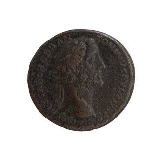 Antoninus Pius (86–161; Roman Emperor 138–161), issuer: head of Antoninus Pius in a laurel wreath