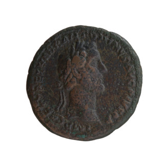 Antoninus Pius (86–161; Roman Emperor 138–161), issuer. Obverse: Head of Antoninus Pius in a laurel