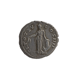 Denarius of Antoninus Pius (86–161; Roman emperor 138–161). Obverse: Head of Antoninus Pius in a