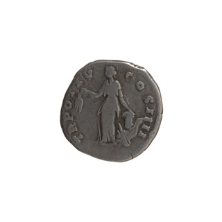 Denarius of Antoninus Pius (86–161; Roman emperor 138–161), struck 151–152, Rome. Obverse: head of