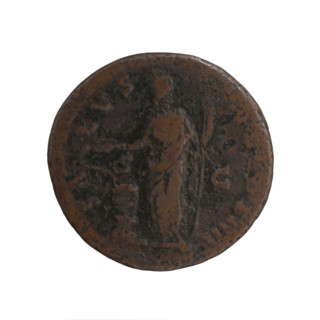 Antoninus Pius (86–161; Roman emperor 138–161) — coin (Roman, 151–152). Obverse: head of Antoninus