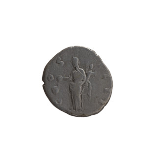 Denarius, Antoninus Pius (86–161; Roman emperor 138–161) — obverse: head of the emperor in a laurel