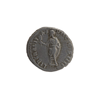 Denarius of Antoninus Pius (86–161; Roman emperor 138–161). Obverse: head of the emperor in a