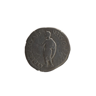 Denarius of Antoninus Pius (86–161; Roman emperor 138–161). Obverse: Head of Antoninus Pius in
