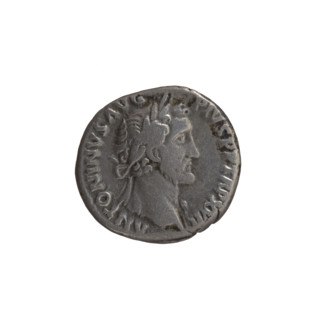 Denarius, Antoninus Pius (86–161; Roman emperor 138–161). Obverse: Head of Antoninus Pius in a