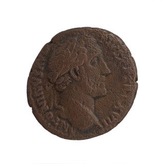 Antoninus Pius (86–161; Roman emperor 138–161), issuer. Obverse: Head of Antoninus Pius in a laurel