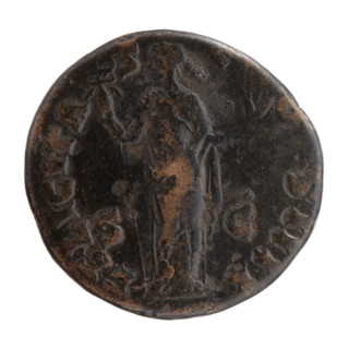 Antoninus Pius (86–161; Roman Emperor 138–161), issuer. Obverse: head of Antoninus Pius in a laurel