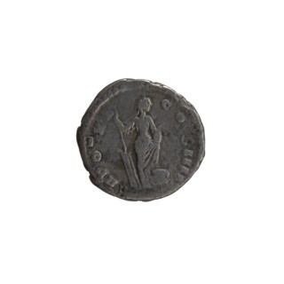 Denarius of Antoninus Pius (86–161; Roman emperor 138–161). Obverse: head of the emperor in a