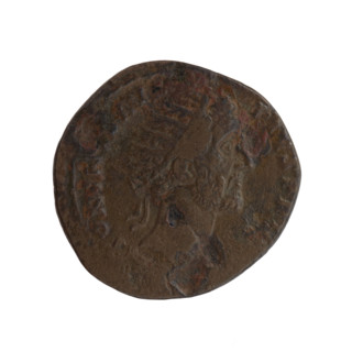 Dupondius of Antoninus Pius (86–161; Roman emperor 138–161). Obverse: Head of Antoninus Pius in
