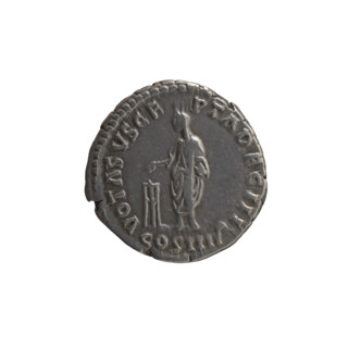 Denarius, Antoninus Pius (86–161; Roman emperor 138–161) — obverse: head of Antoninus Pius with a