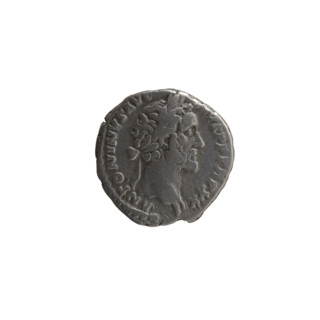 Denarius of Antoninus Pius (86–161; Roman emperor 138–161). Obverse: head of Antoninus Pius with
