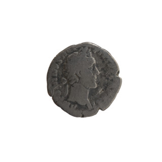 Denarius, Antoninus Pius (86–161; Roman emperor 138–161) — obverse: head of the emperor in a laurel