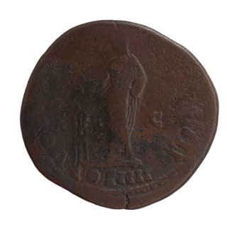 Sestertius, Antoninus Pius (86–161; Roman emperor 138–161), issuer: emperor with a veil on his