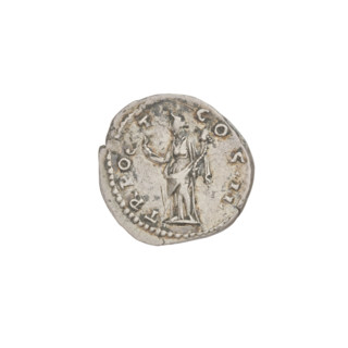 Denarius of Aelius (101–138; successor of Hadrian 136–138), c. 137, Rome. Obverse: head of Aelius