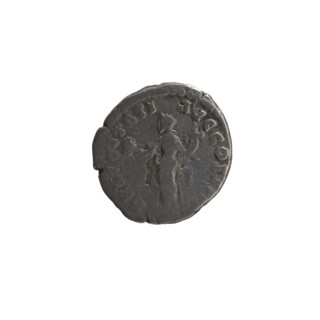 Denarius of Antoninus Pius (86–161; Roman emperor 138–161). Obverse: head of Antoninus Pius in a