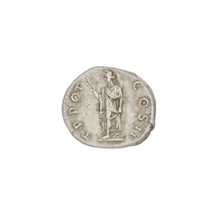 Denarius of Aelius (101–138; successor of Hadrian 136–138). Obverse: head of Aelius facing right;