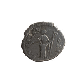 Denarius, Antoninus Pius (86–161; Roman emperor 138–161). Obverse: Head of Antoninus Pius in a