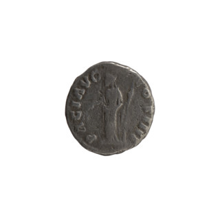 Denarius of Antoninus Pius (86–161; Roman emperor 138–161). Obverse: head of Antoninus Pius in a