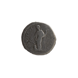 Denarius, Antoninus Pius (86–161; Roman emperor 138–161) — obverse: head of the emperor in a laurel