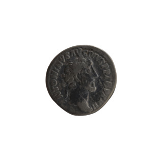 Denarius of Antoninus Pius (86–161; Roman emperor 138–161). Obverse: Head of Antoninus Pius in a