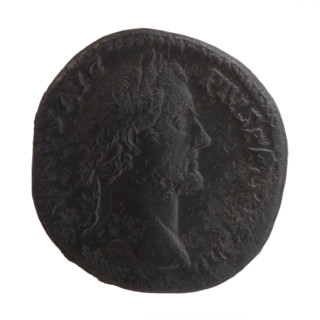 Sestertius, Antoninus Pius (86–161; Roman emperor 138–161), issuer: Antoninus Pius — Head of the