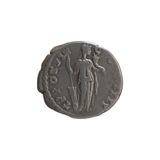 Denarius of Antoninus Pius (86–161; Roman emperor 138–161), 155–156, Rome. Obverse: Head of