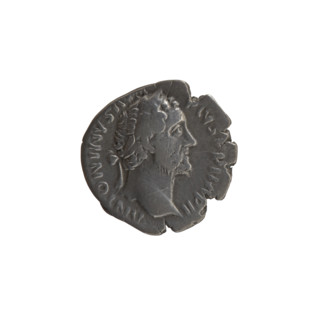 Denarius of Antoninus Pius (86–161; Roman emperor 138–161). Obverse: Head of Antoninus Pius in a