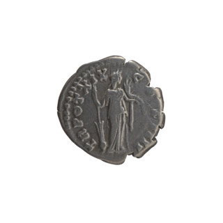 Denarius, Antoninus Pius (86–161; Roman emperor 138–161) — obverse: head of Antoninus Pius in a