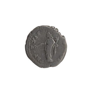 Denarius of Antoninus Pius (reigned 138–161). Obverse: Head of Antoninus Pius in a laurel wreath