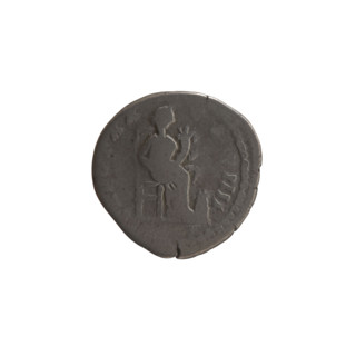 Denarius of Antoninus Pius (86–161; Roman emperor 138–161). Obverse: Head of the emperor in a