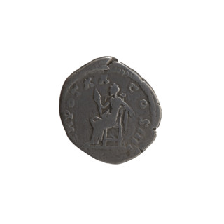 Denarius of Antoninus Pius (86–161; Roman emperor 138–161). Obverse: Head of Antoninus Pius in a