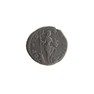 Denarius of Antoninus Pius (86–161; Roman emperor 138–161). Obverse: Head of Antoninus Pius in a